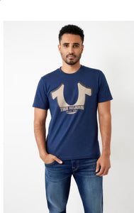 True Religion, Horse Shoe Logo Navy T-Shirt