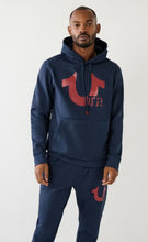 Load image into Gallery viewer, True Religion, Red Horse Shoe Logo Navy Hoodie
