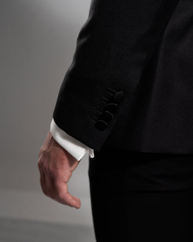 4Hands, Black Pique Shawl Collar Tuxedo