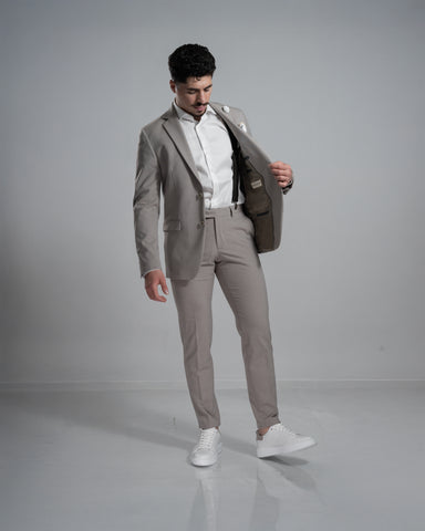 Thomas Goodwin, Beige Slim Fit Blazer Suit