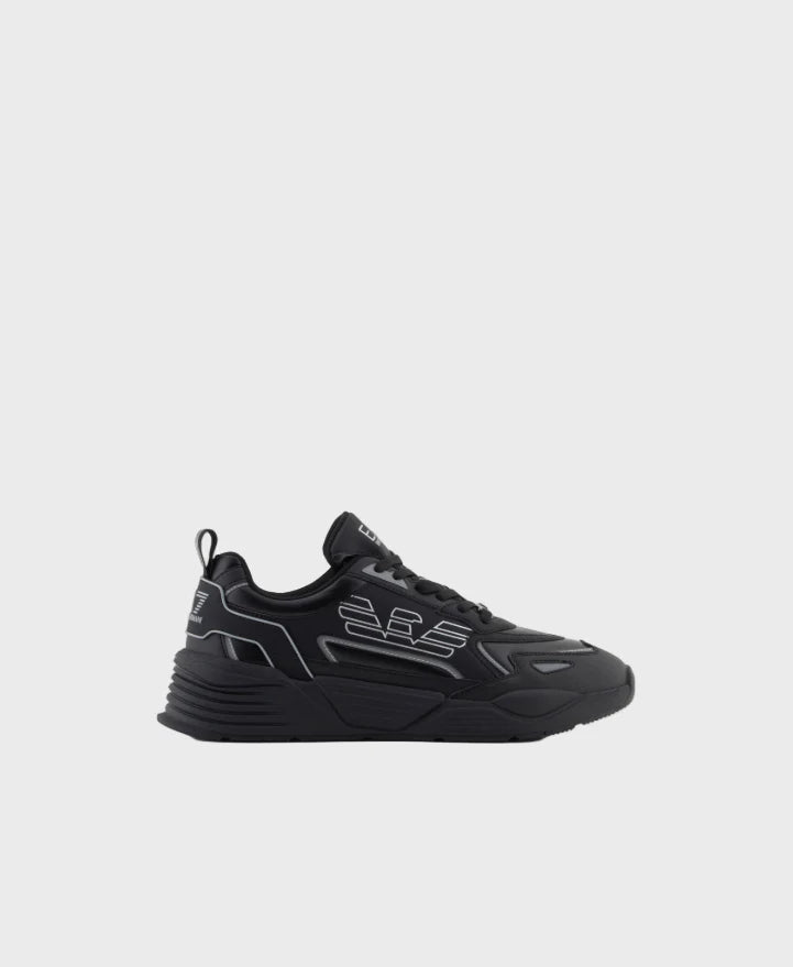 Emporio Armani, Ace Runner Special Black Sneakers