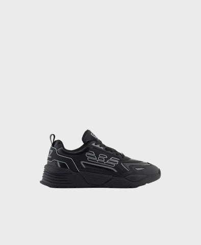 Emporio Armani, Ace Runner Special Black Sneakers