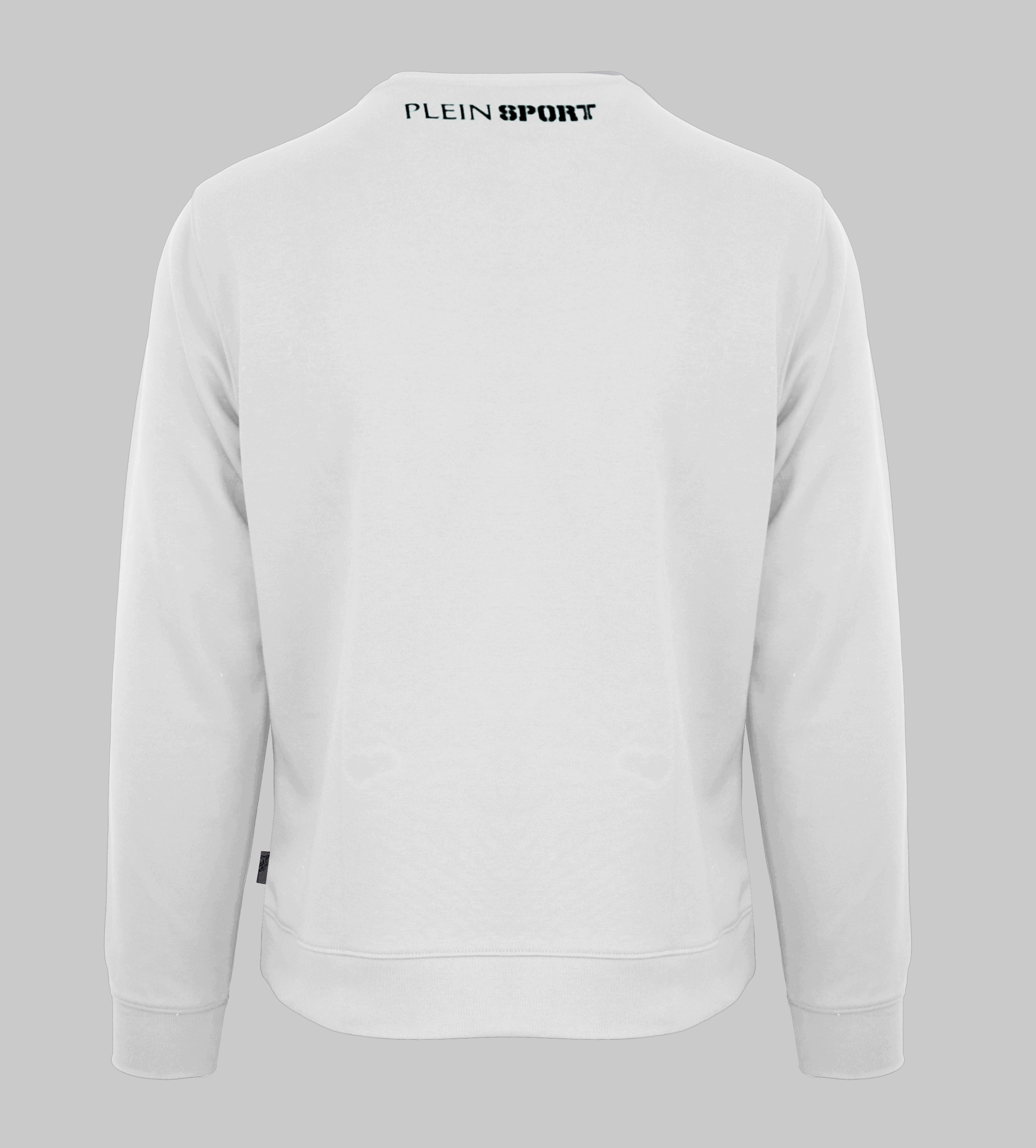Plein Sport,  Logo Patch White Sweatshirt