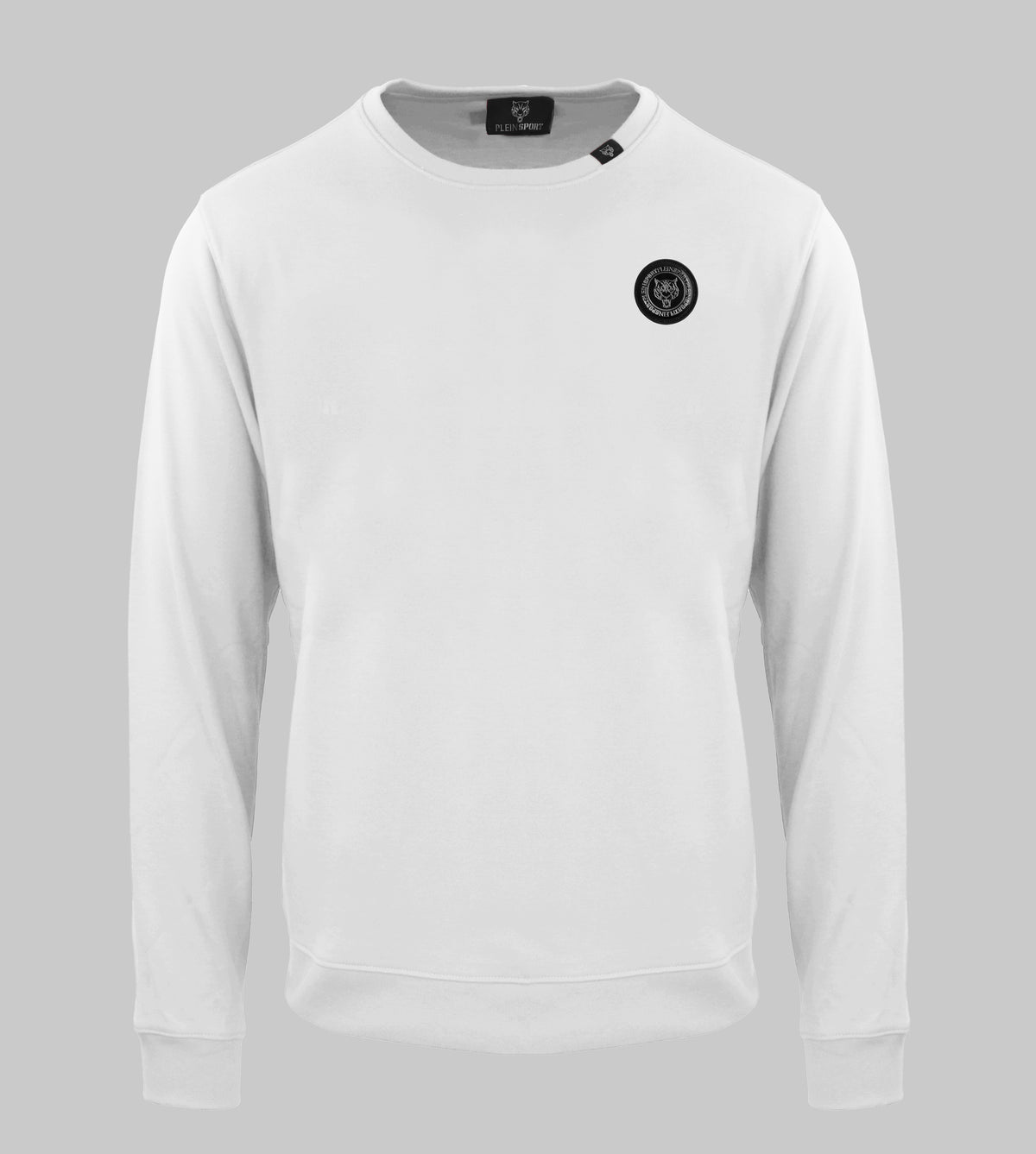 Plein Sport,  Logo Patch White Sweatshirt