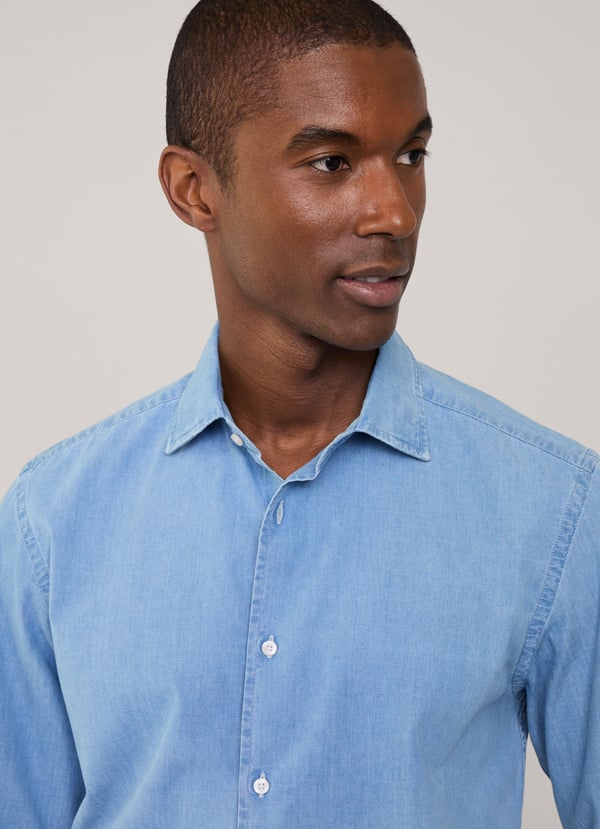 Façonnable, Regular Fit Fil-A-Fil Shirt