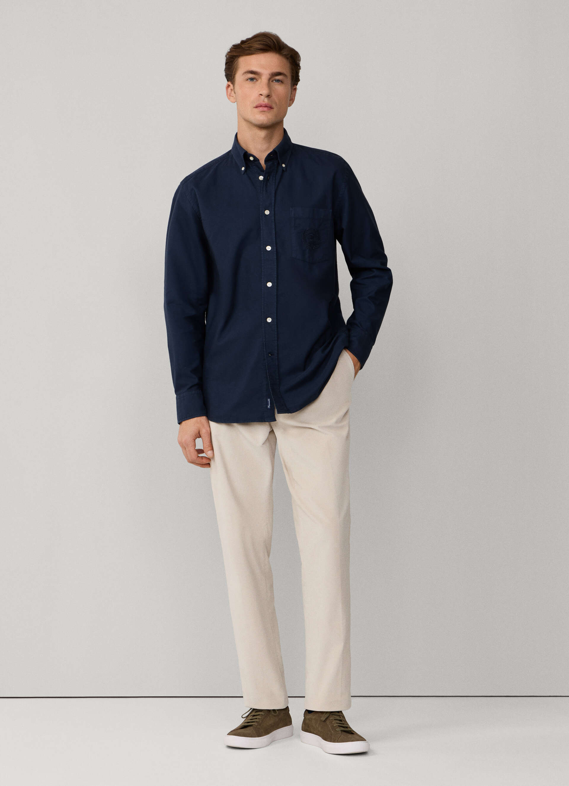 Façonnable, Regular Fit Oxford Navy Shirt