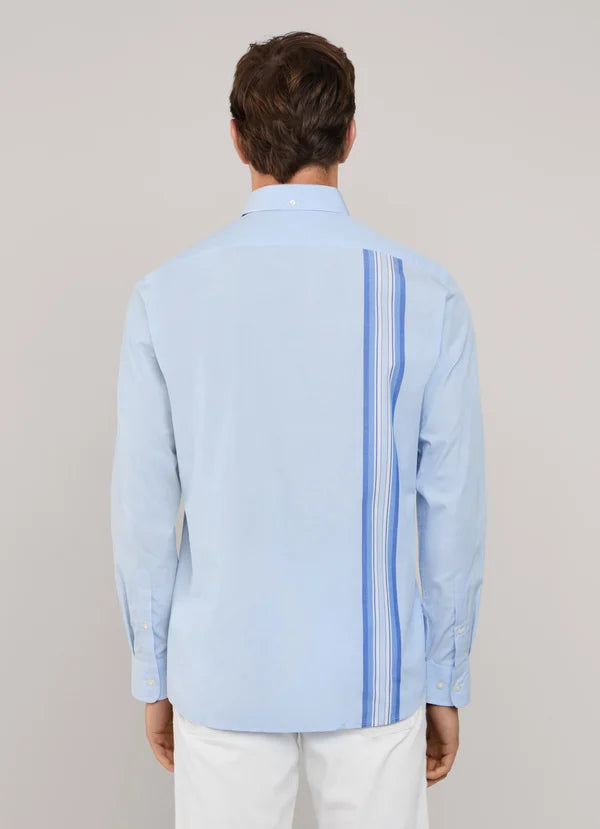 Façonnable,Regular Fit Side Tape Fil A Fil Shirt