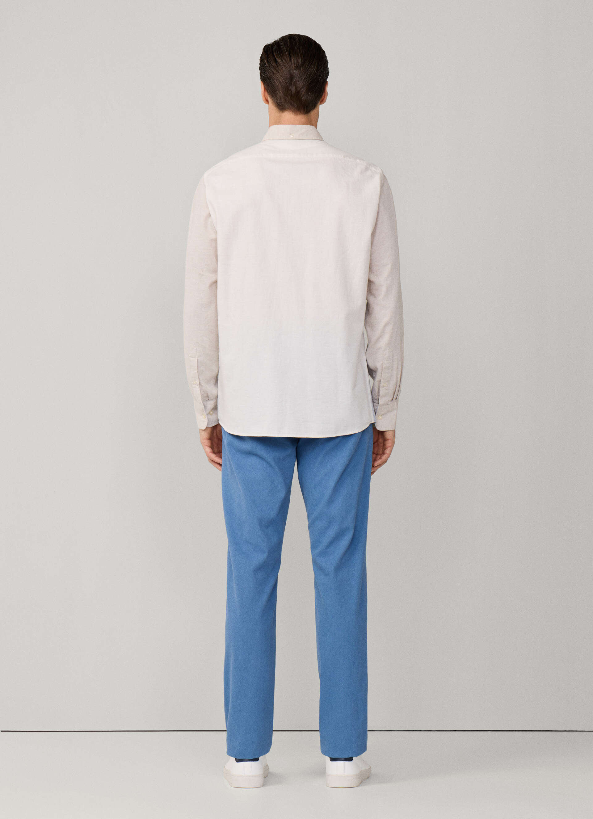 Façonnable,Regular Fit Color Block Flannel Shirt