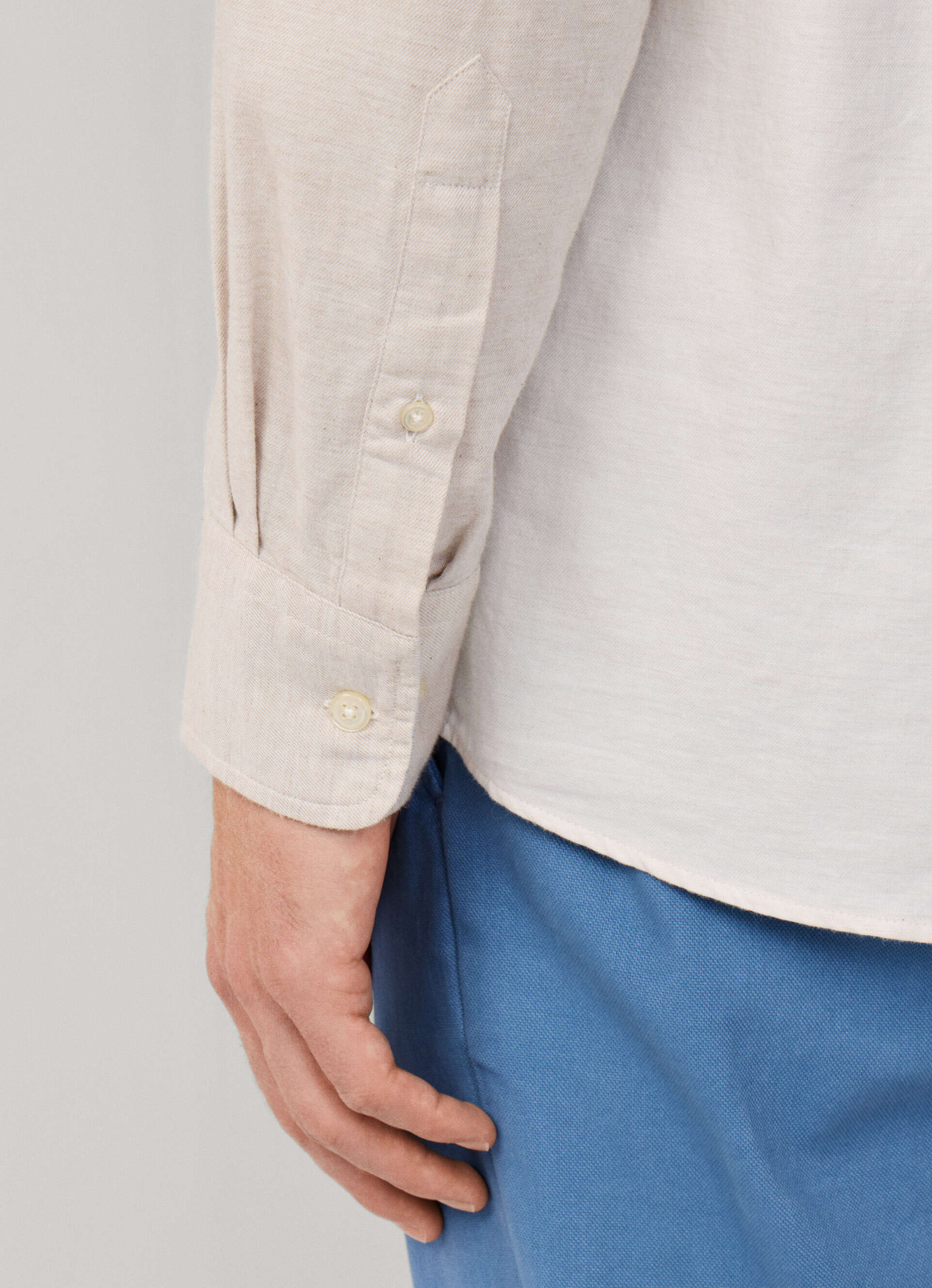 Façonnable,Regular Fit Color Block Flannel Shirt