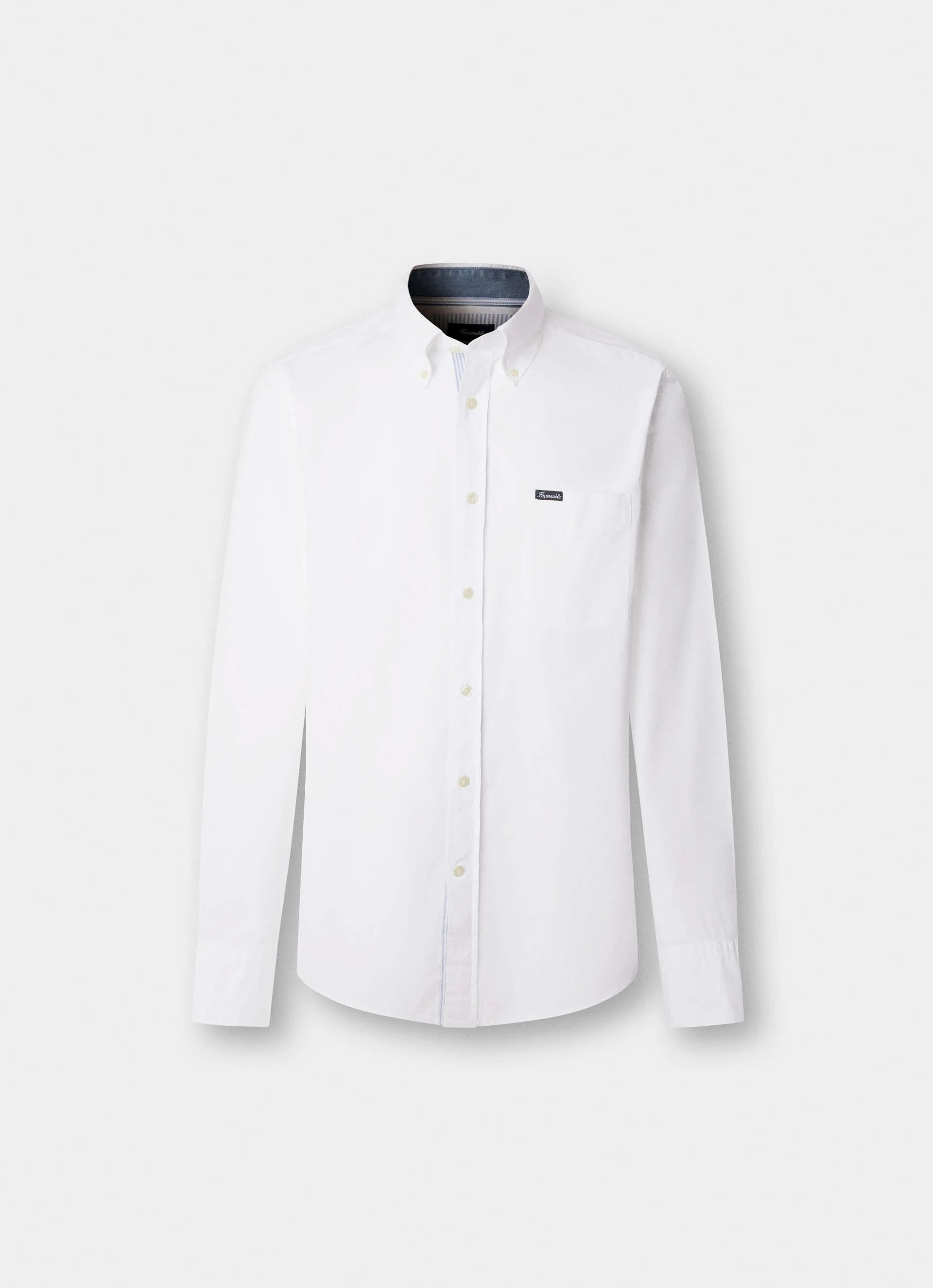 Façonnable,Regular Fit Chambray Patches Poplin Shirt