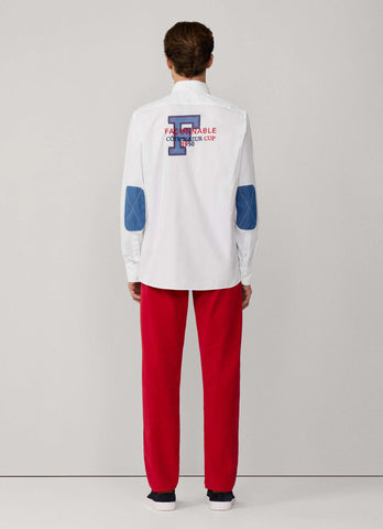 Façonnable,Regular Fit Chambray Patches Poplin Shirt