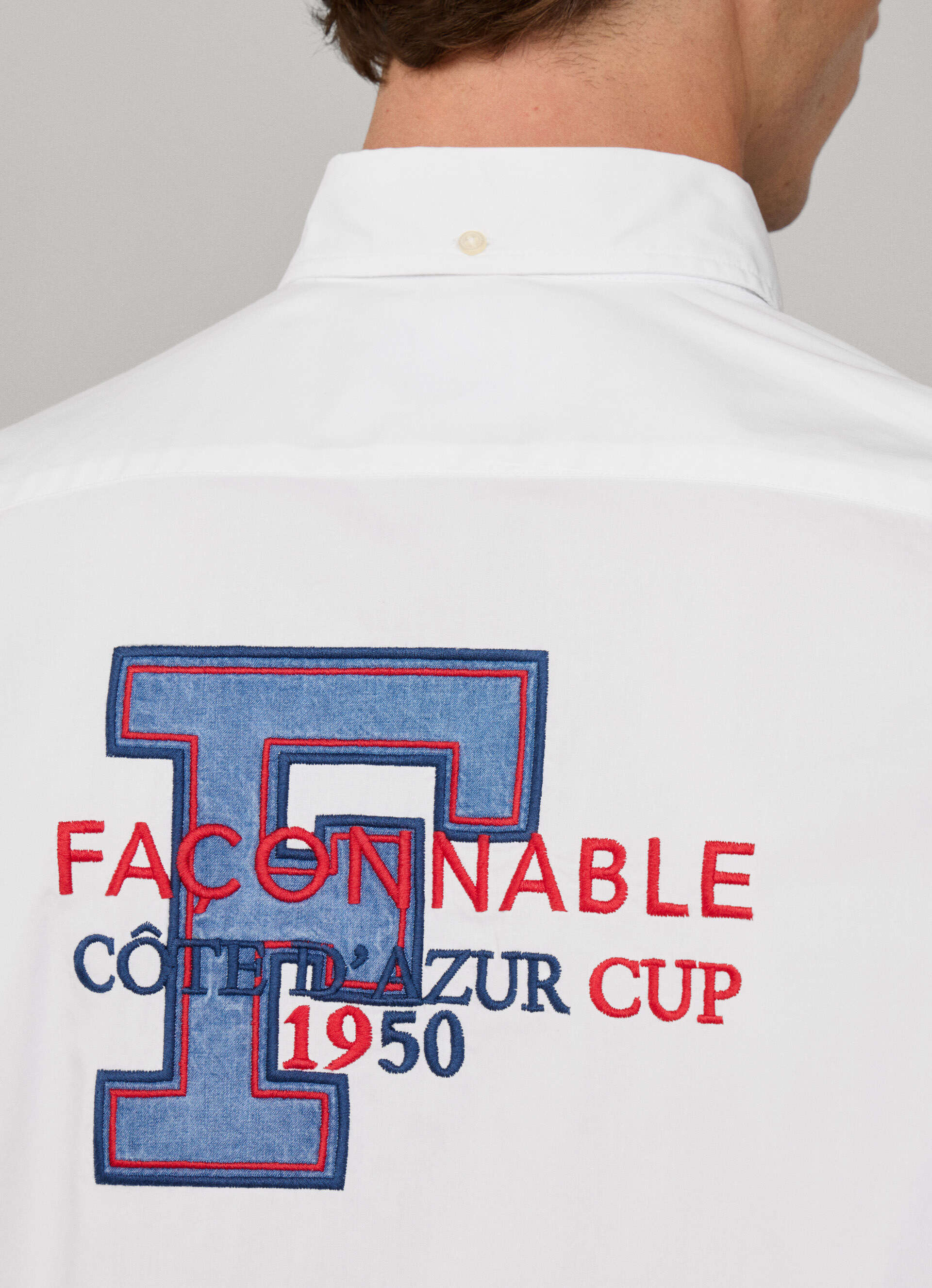 Façonnable,Regular Fit Chambray Patches Poplin Shirt