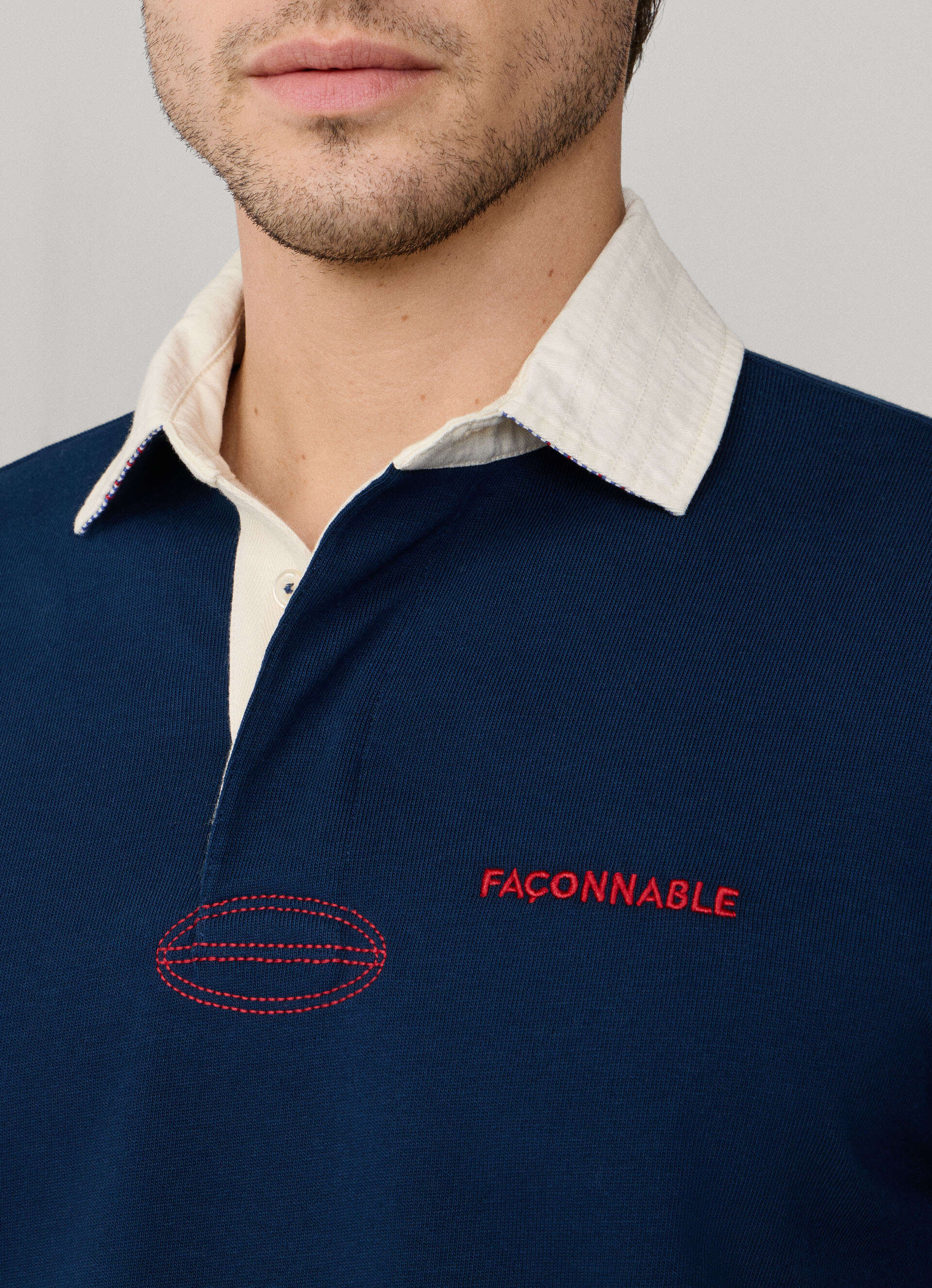 Façonnable, Regular Fit Long Sleeve Rugby Polo