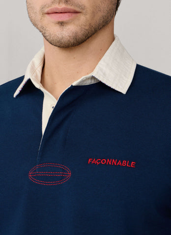 Façonnable, Regular Fit Long Sleeve Rugby Polo