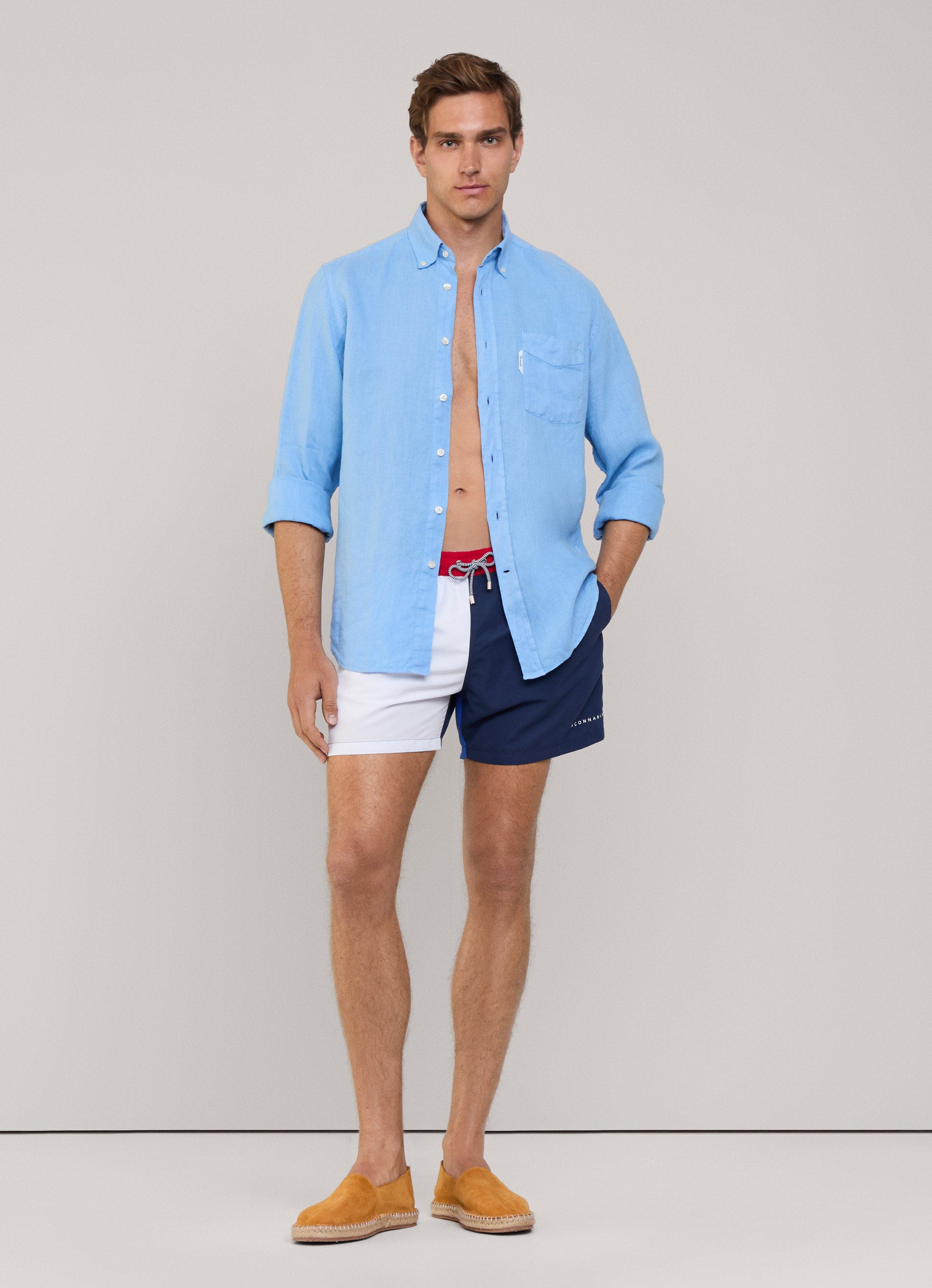 Façonnable,color block swim shorts