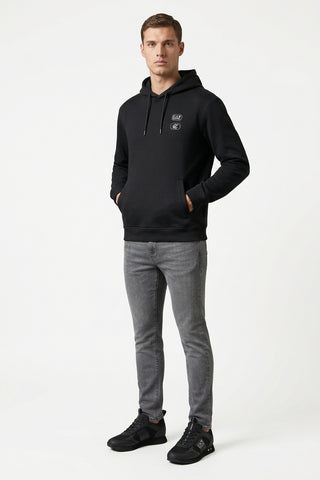 Emporio Armani, Graphic Logo Hoodie – Black