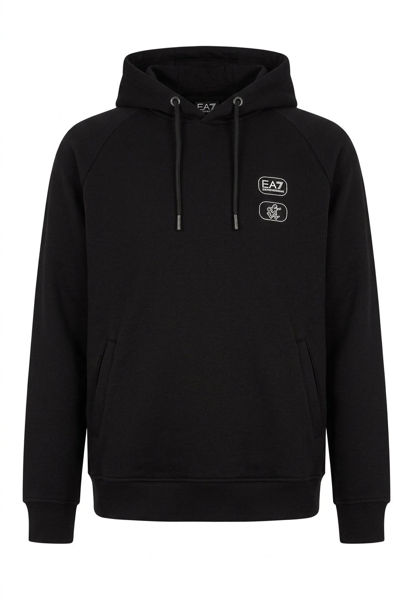 Emporio Armani, Graphic Logo Hoodie – Black