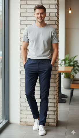 Digel, Versatile Navy Comfort Pants