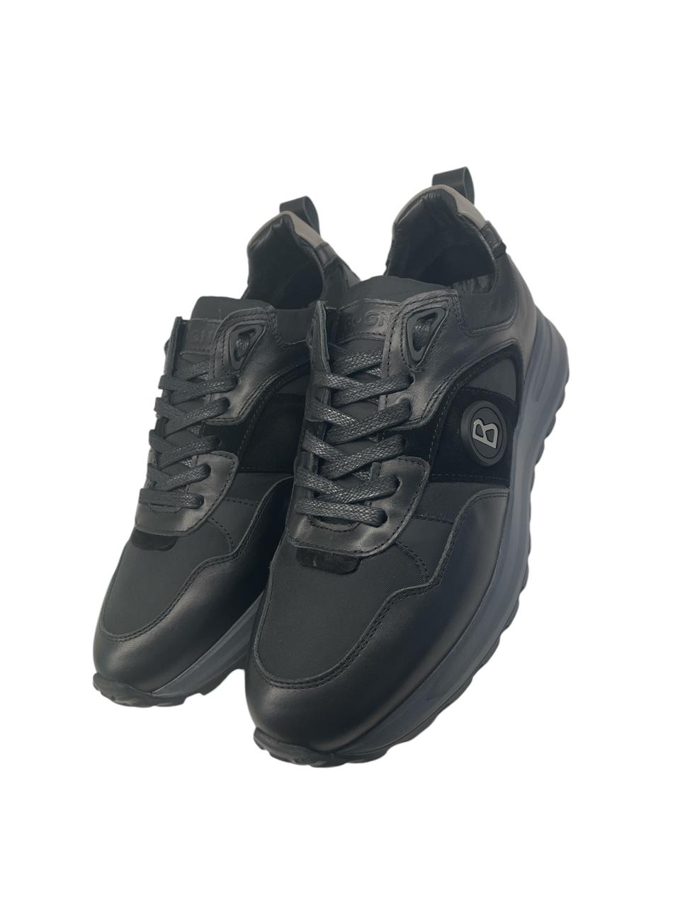 Bogner, Black With Grey Sole Sneakers