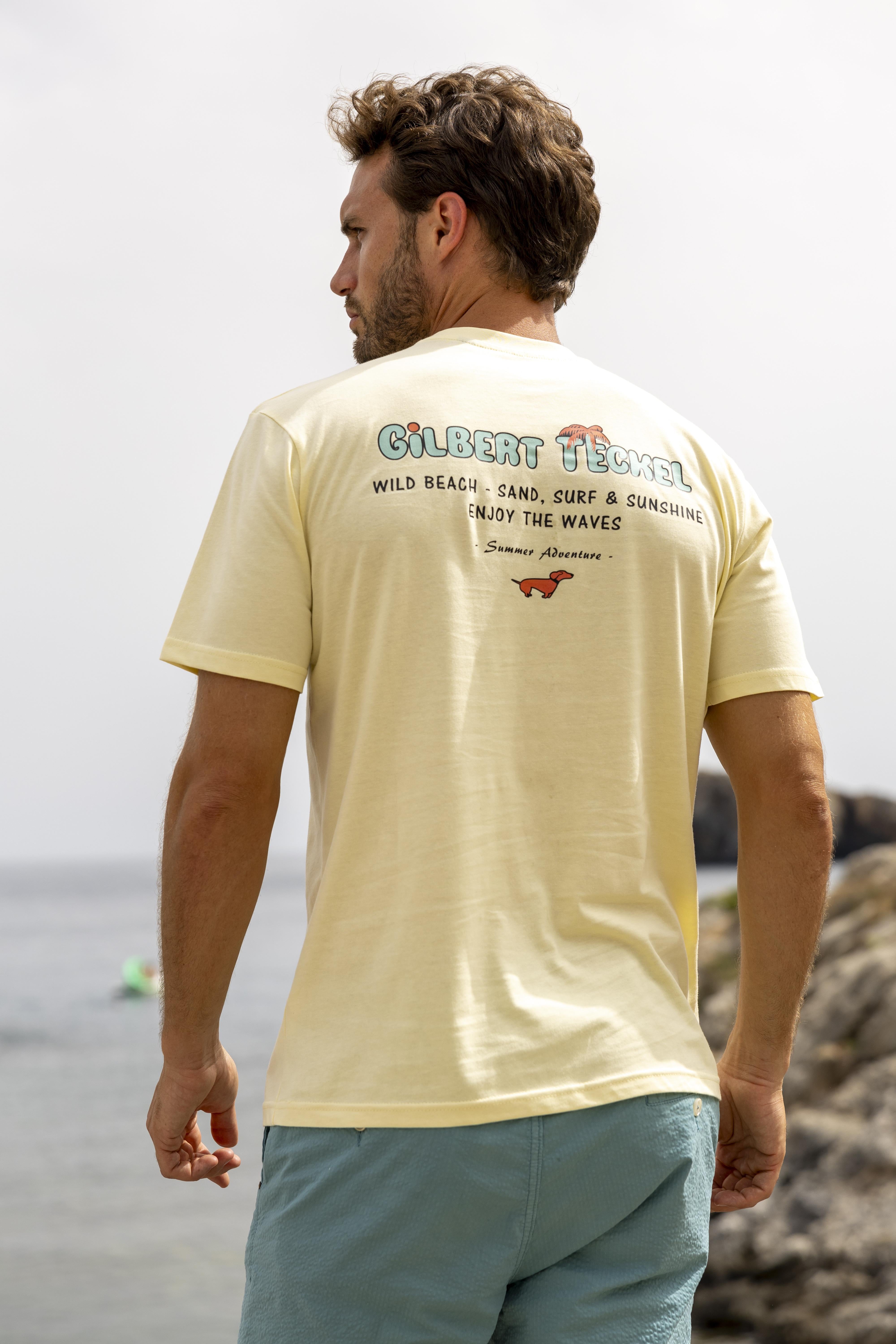 Gilbert Teckel, Yellow T-Shirt With Back Design