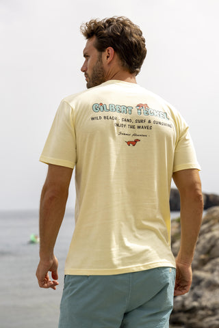 Gilbert Teckel, Yellow T-Shirt With Back Design