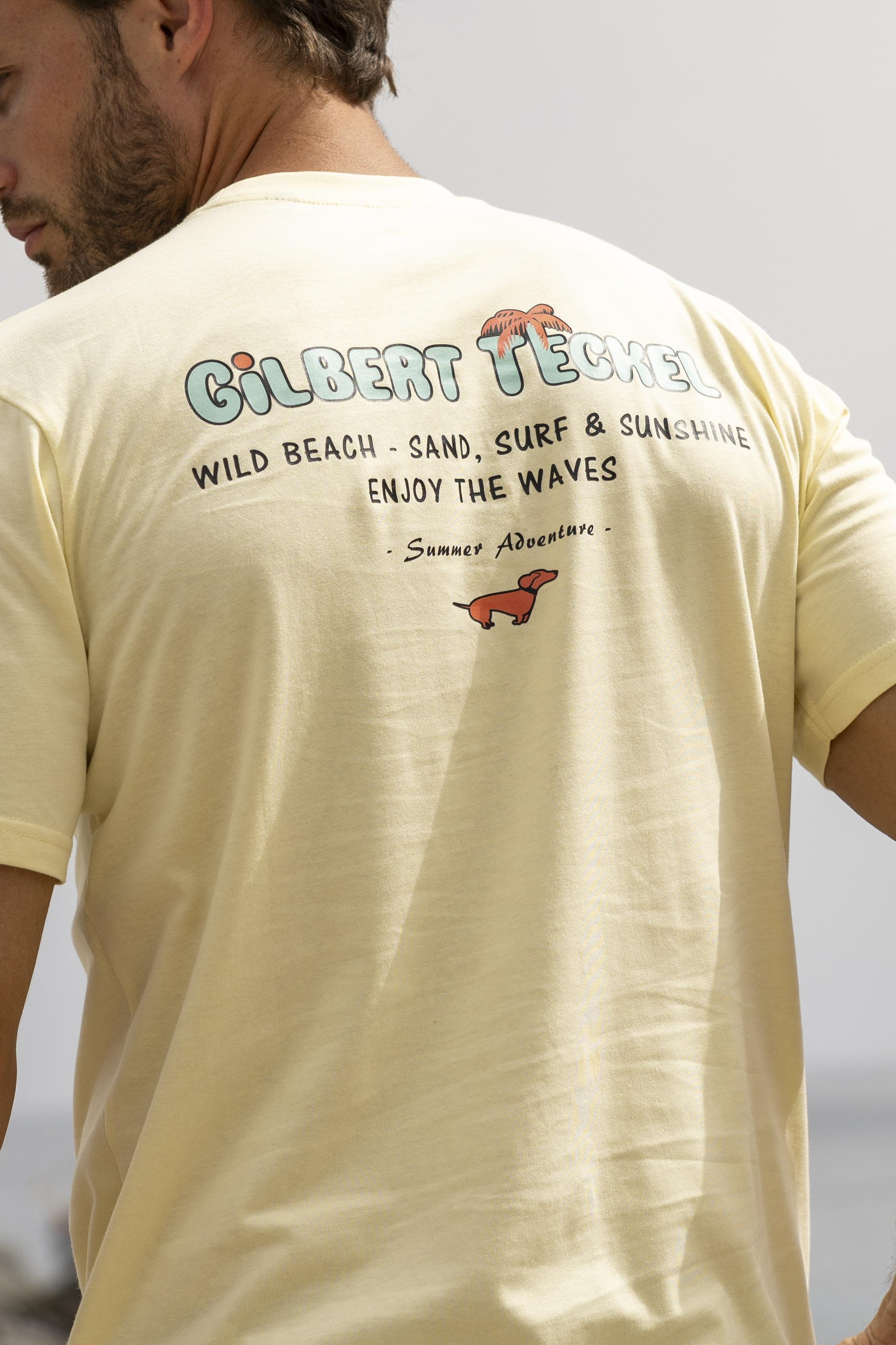 Gilbert Teckel, Yellow T-Shirt With Back Design