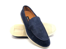 Load image into Gallery viewer, Pedro, Navy Loafer With Creamy Rubber Soles
