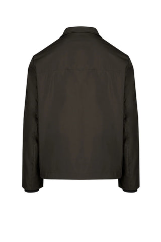 Bomboogie, High Neck Brown Jacket In Recycled Polyester