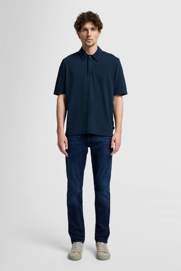 7 For All Mankind, Slimmy Tapered Luxe Performance Dark Blue Jeans