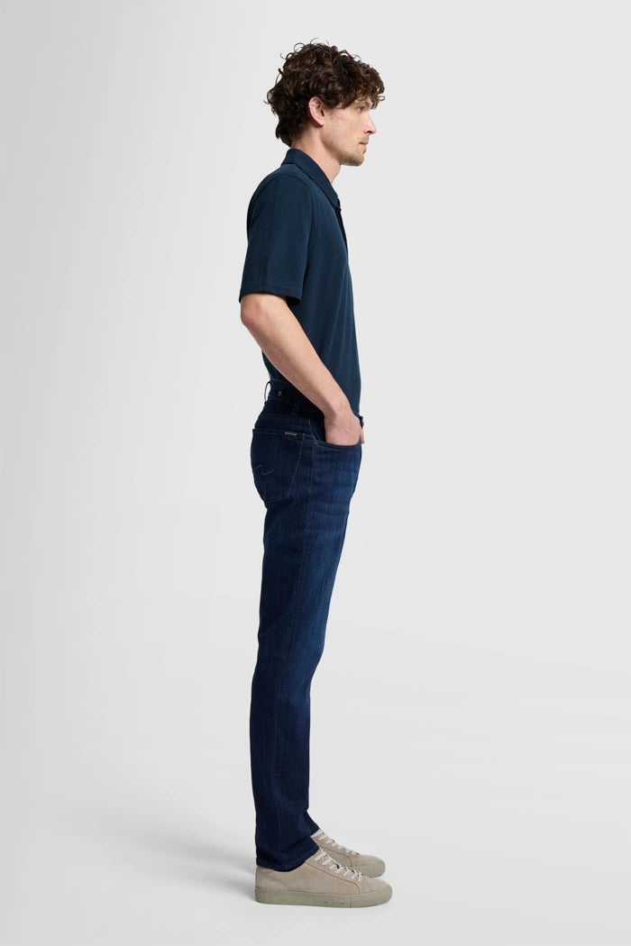 7 For All Mankind, Slimmy Tapered Luxe Performance Dark Blue Jeans