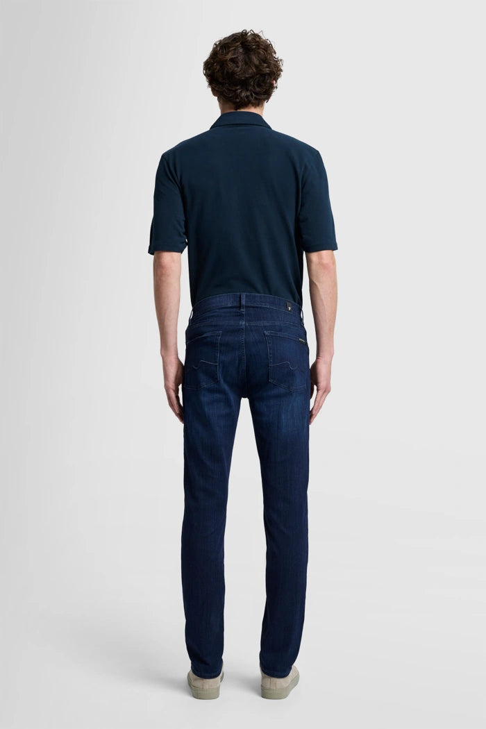 7 For All Mankind, Slimmy Tapered Luxe Performance Dark Blue Jeans