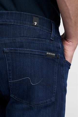 7 For All Mankind, Slimmy Tapered Luxe Performance Dark Blue Jeans