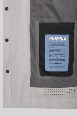 People Of Shibuya, Technical Fabric Grey Over Shirt