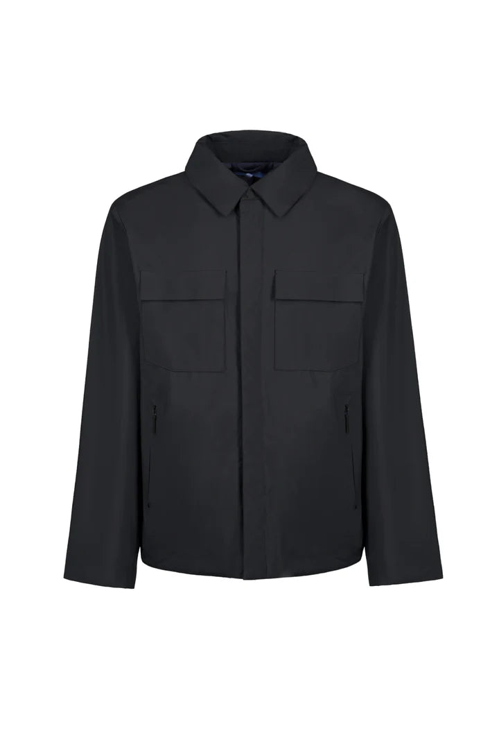 People Of Shibuya, Technical Fabric Black Over Shirt