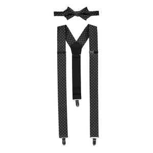 Lerros, Black Elastic Suspenders With Bow-tie