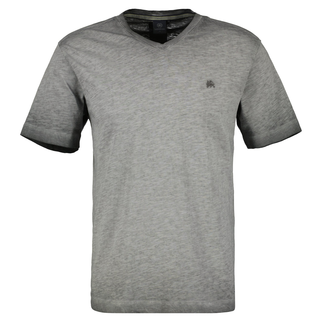 Lerros, V-Neck Grey Washed Out Melange T-Shirt