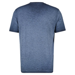Lerros, V-Neck Blue Washed Out Melange T-Shirt