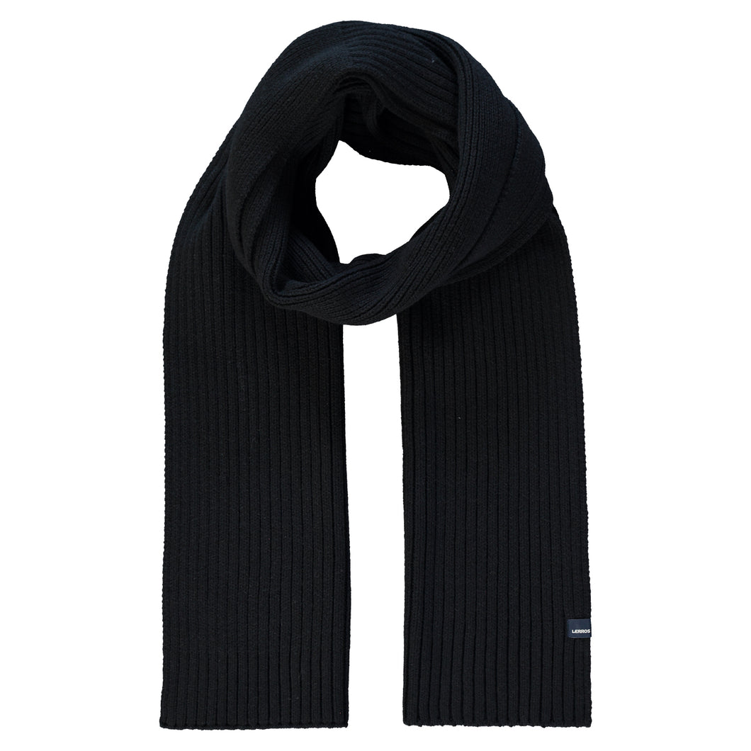 Lerros, Ribbed Coarse Knit Black Scarf