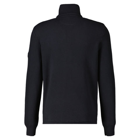 Lerros, Navy Cardigan In A Mix Material