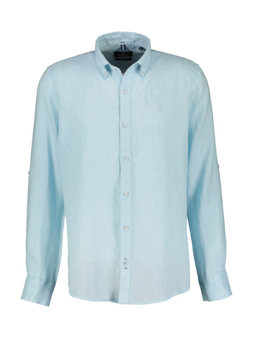 Lerros,Azure Blue Casual  Linen Shirt
