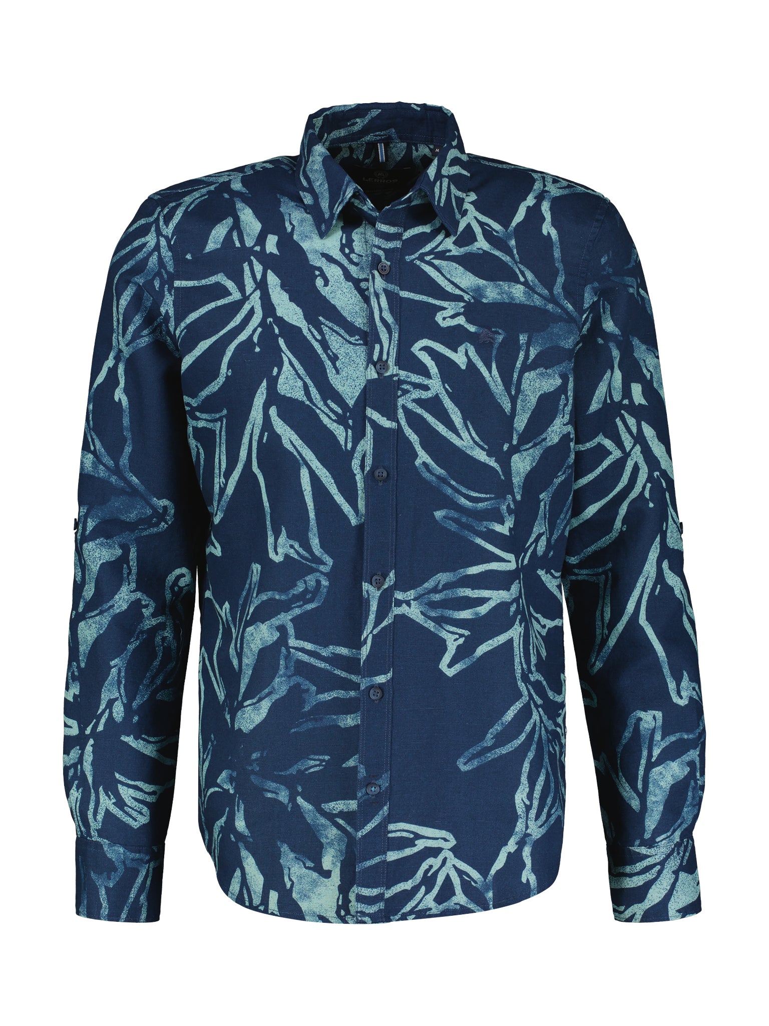 Lerros, Navy Light  Shirt With A Floral Print