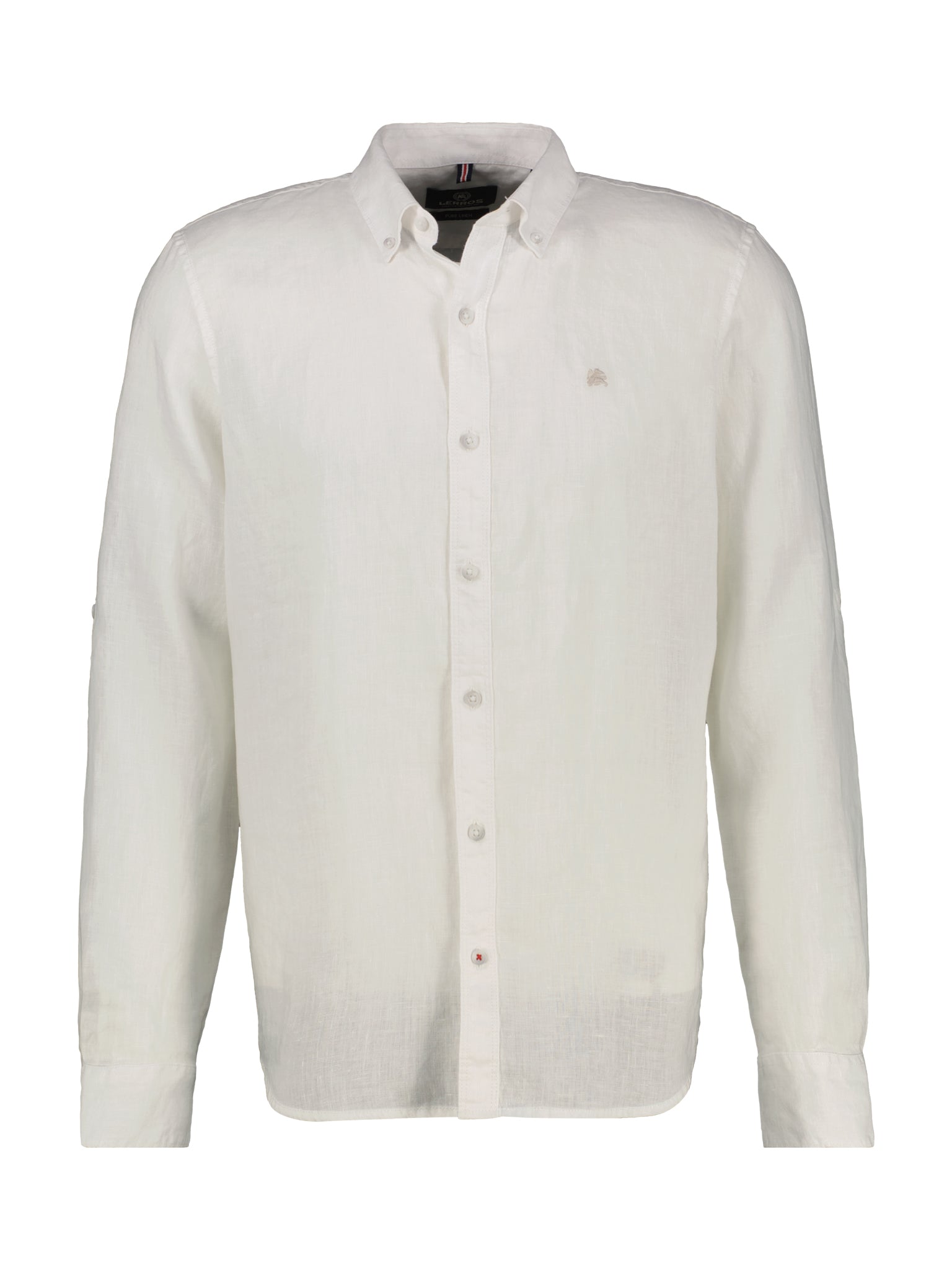 Lerros, White Shirt In Linen-Cotton Blend