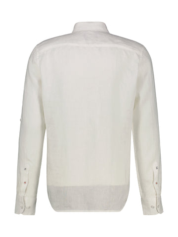 Lerros, White Shirt In Linen-Cotton Blend