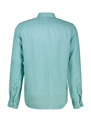 Lerros, Coastal Blue Shirt In Linen-Cotton Blend