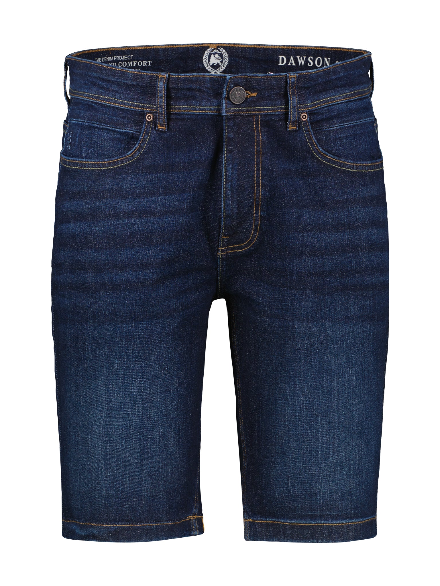 Lerros, Dark Navy Denim Bermuda Shorts In Comfort Stretch