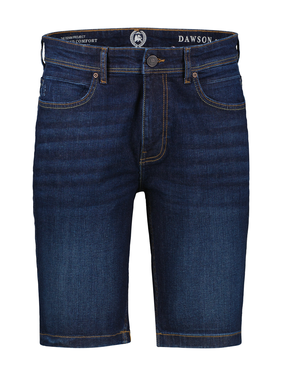Lerros, Dark Navy Denim Bermuda Shorts In Comfort Stretch