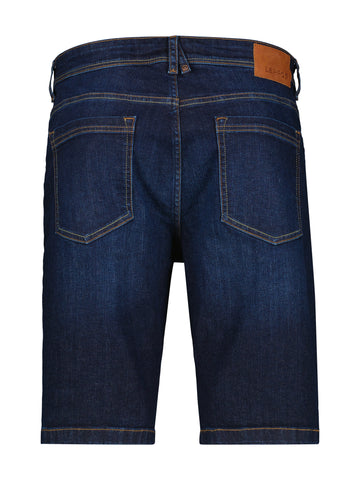 Lerros, Dark Navy Denim Bermuda Shorts In Comfort Stretch