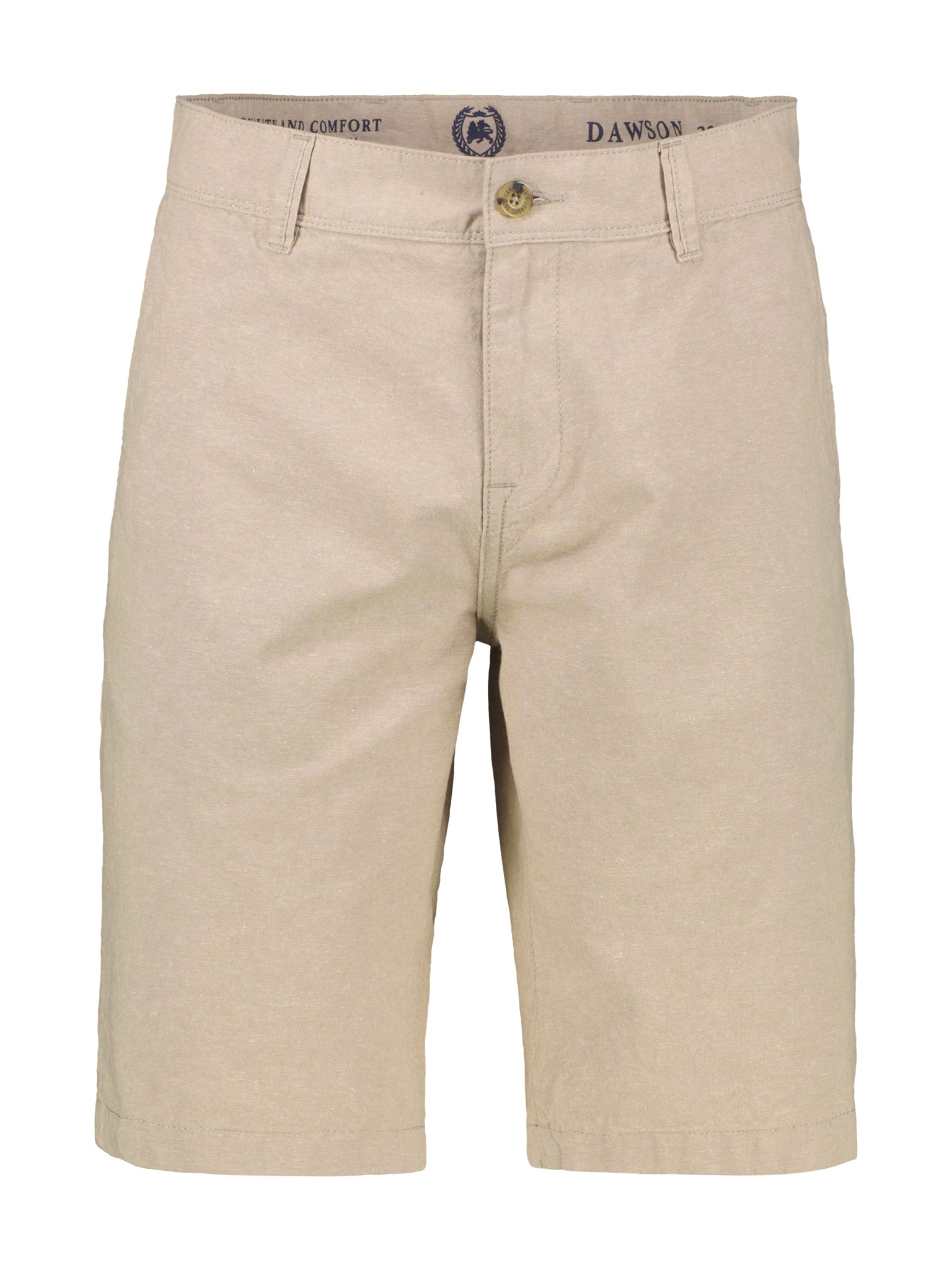 Lerros, Beige Chino Bermuda shorts with linen content