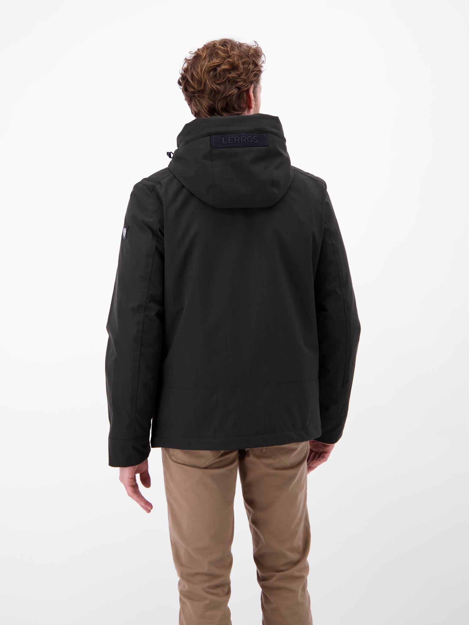 Lerros, Black Blouson In Structured Look