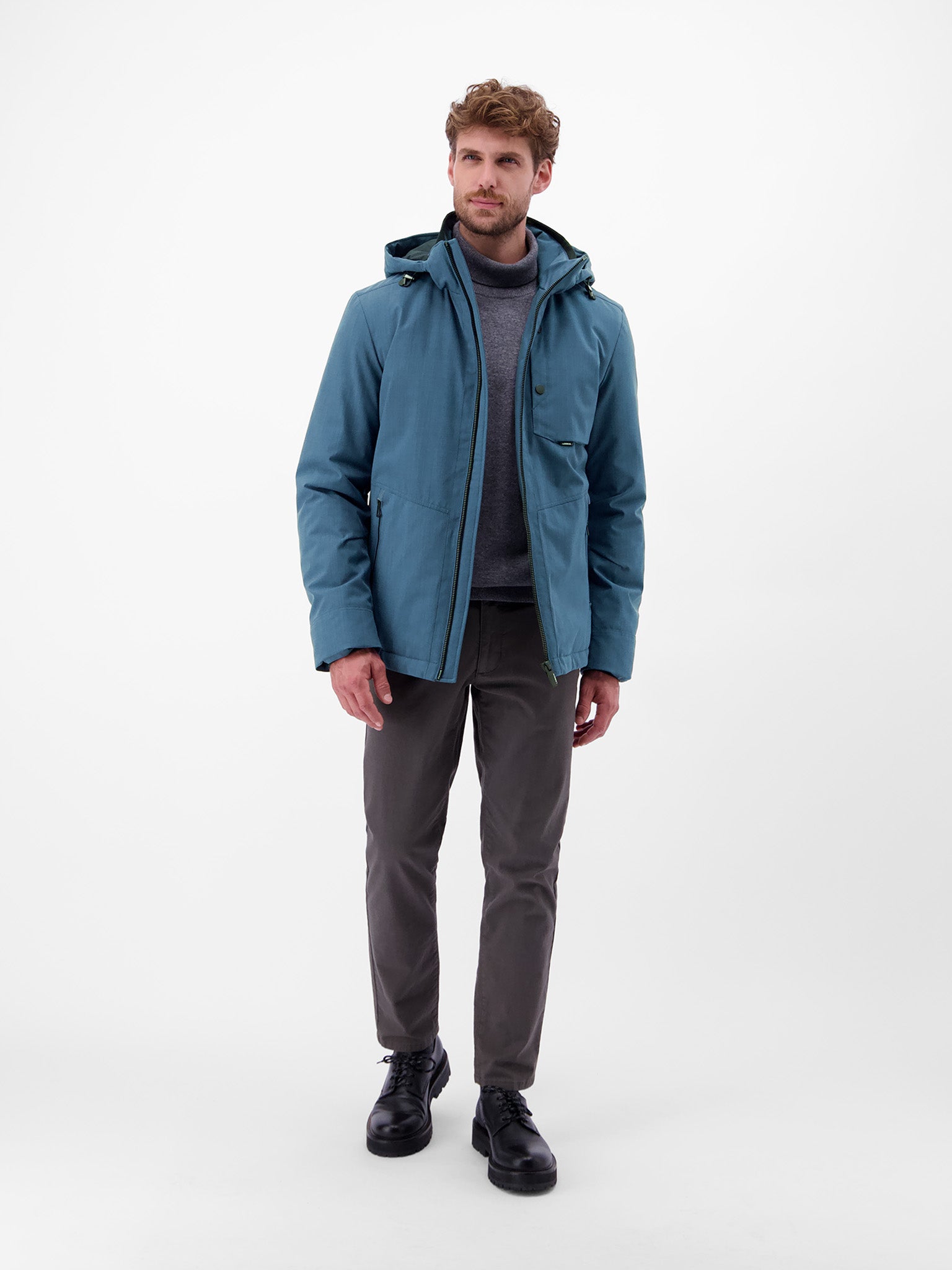 Lerros, Storm Blue Blouson in Structured Look